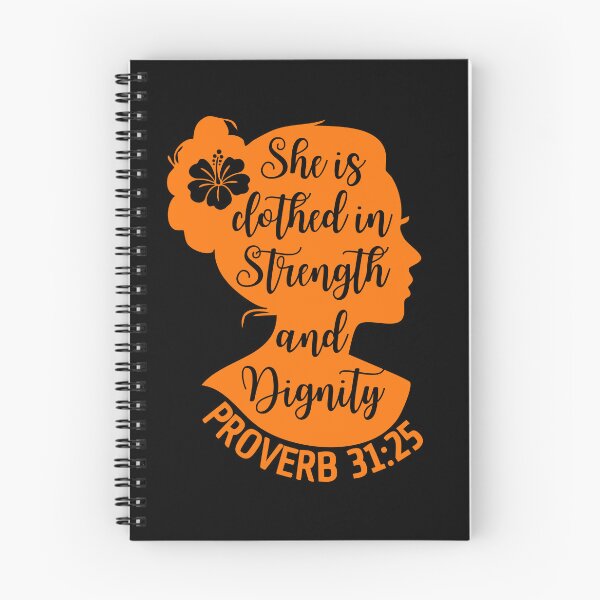 Item preview, Proverbs 31:25 – She Is Clothed with Strength and Dignity - Christian Quote designed and sold by MoriaStore.