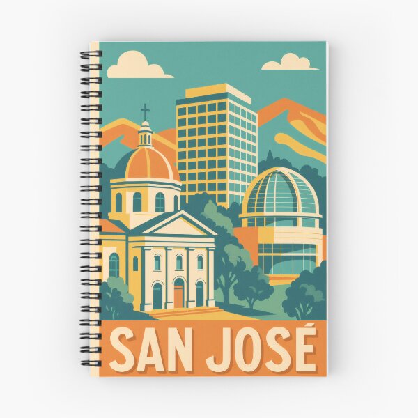 Item preview, Retro Pop Art Poster Illustration of San Jose | Bold Silicon Valley City Print with Tech Skyline, Winchester Mystery House & Palm-Lined Streets | Vintage California Travel Wall Art Decor designed and sold by PaintedPixels01.