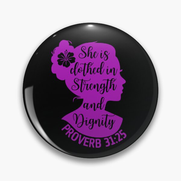 Item preview, Proverbs 31:25 – She Is Clothed with Strength and Dignity - Christian Quotes designed and sold by MoriaStore.