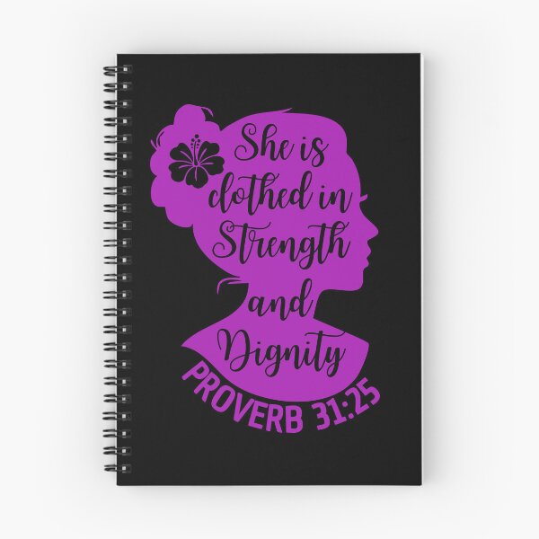 Item preview, Proverbs 31:25 – She Is Clothed with Strength and Dignity - Christian Quotes designed and sold by MoriaStore.