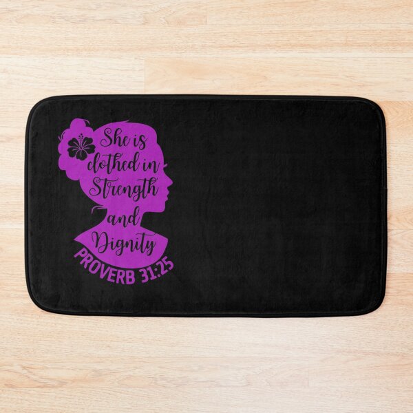 Item preview, Proverbs 31:25 – She Is Clothed with Strength and Dignity - Christian Quotes designed and sold by MoriaStore.