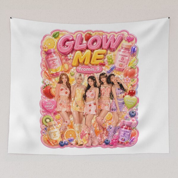 Item preview, fromis_9 Glow Me Liquid Chrome Beach Design | Merch Collection designed and sold by Valereekmerch.