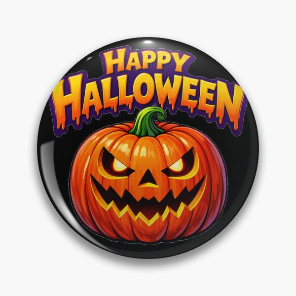Item preview,  Happy Halloween Scary Glowing Pumpkin Face Jack O Lantern designed and sold by DeliaDesignsCo.