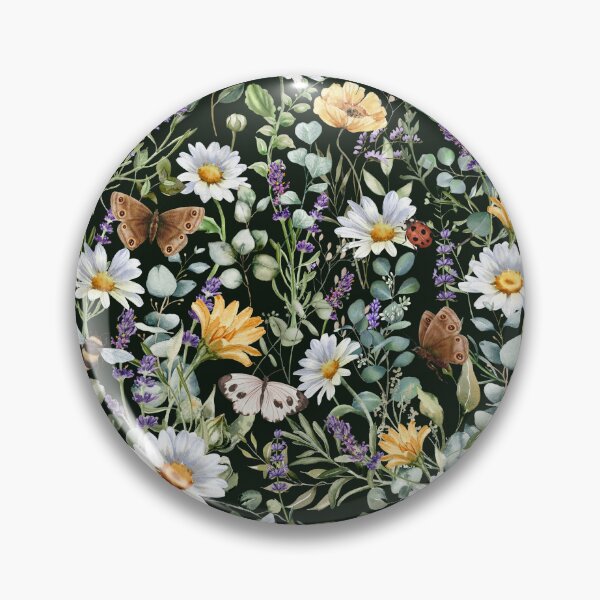 Item preview, Cottagecore Wildflower artwork with Daisy & Butterflies designed and sold by Fairymeshop.