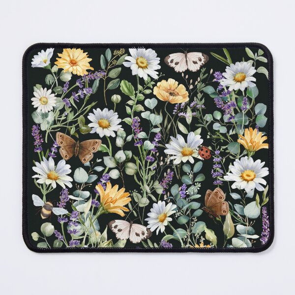 Item preview, Cottagecore Wildflower artwork with Daisy & Butterflies designed and sold by Fairymeshop.