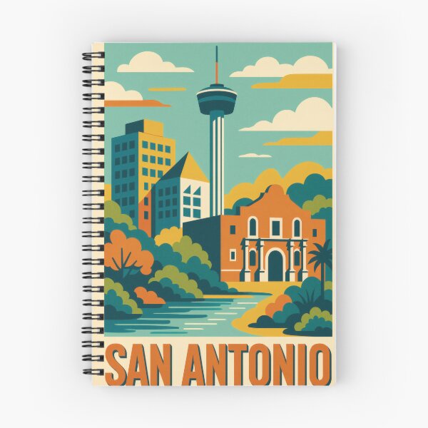 Item preview, Retro Pop Art Poster Illustration of San Antonio | Bold River Walk City Print with The Alamo, Tower of the Americas & Historic Texas Charm | Vintage American Travel Wall Art Decor designed and sold by PaintedPixels01.