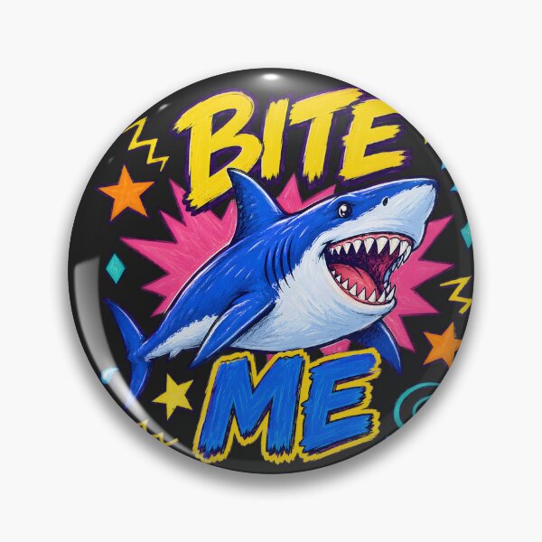 Item preview, Bite Me Comic Style Shark designed and sold by legendaryskins.