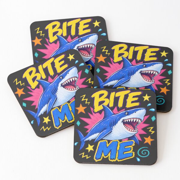 Item preview, Bite Me Comic Style Shark designed and sold by legendaryskins.