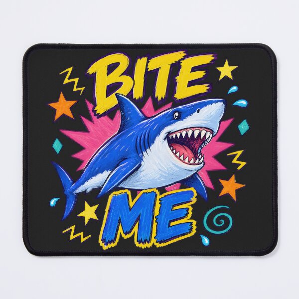 Item preview, Bite Me Comic Style Shark designed and sold by legendaryskins.