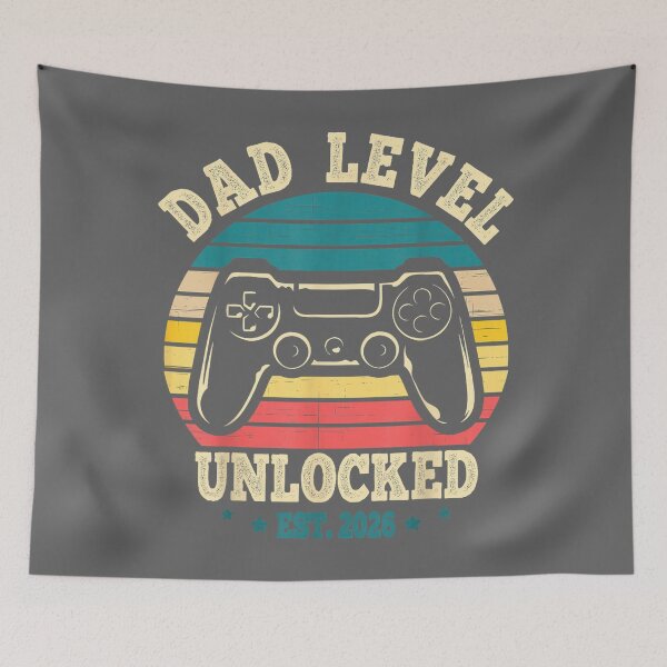 Item preview, Dad Level Unlocked 2026 First Time Soon to Be Gamer Daddy mens designed and sold by KristineLi.