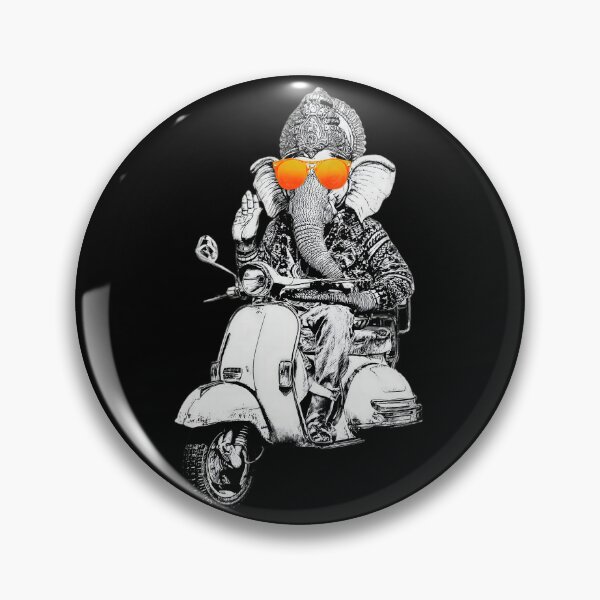 Item preview, Cool Vintage White Scooter Elephant Rider Orange Sunglasses Pop Art designed and sold by PANNARUK THAILAND.