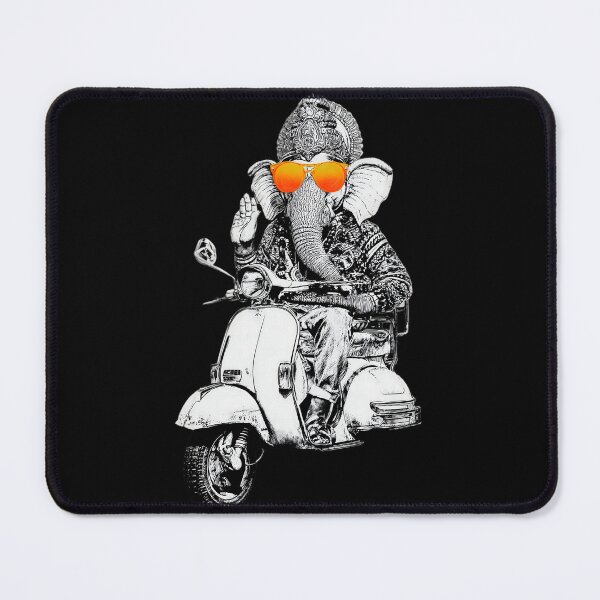 Item preview, Cool Vintage White Scooter Elephant Rider Orange Sunglasses Pop Art designed and sold by PANNARUK THAILAND.