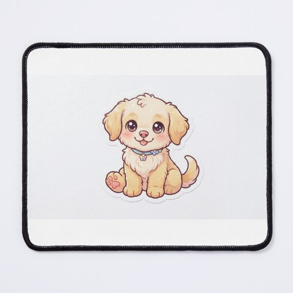 Item preview, Cute Kawaii Golden Puppy Sticker | Anime Style Fluffy Dog Art | Laptop Sticker | Gift for Dog Lovers designed and sold by Chipkooo.