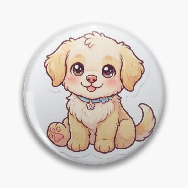 Item preview, Cute Kawaii Golden Puppy Sticker | Anime Style Fluffy Dog Art | Laptop Sticker | Gift for Dog Lovers designed and sold by Chipkooo.