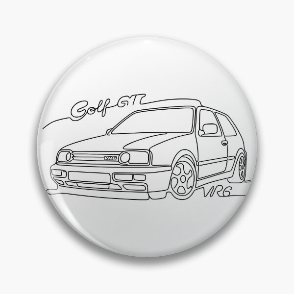 Item preview, Golf GTI VR6 – Line Art Hot Hatch Sketch designed and sold by Automotive Art by Greg.