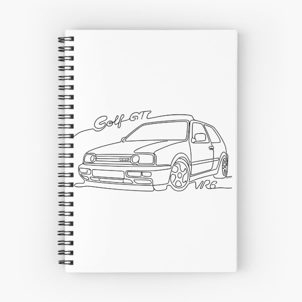 Item preview, Golf GTI VR6 – Line Art Hot Hatch Sketch designed and sold by Automotive Art by Greg.