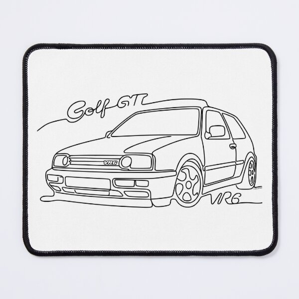 Item preview, Golf GTI VR6 – Line Art Hot Hatch Sketch designed and sold by Automotive Art by Greg.