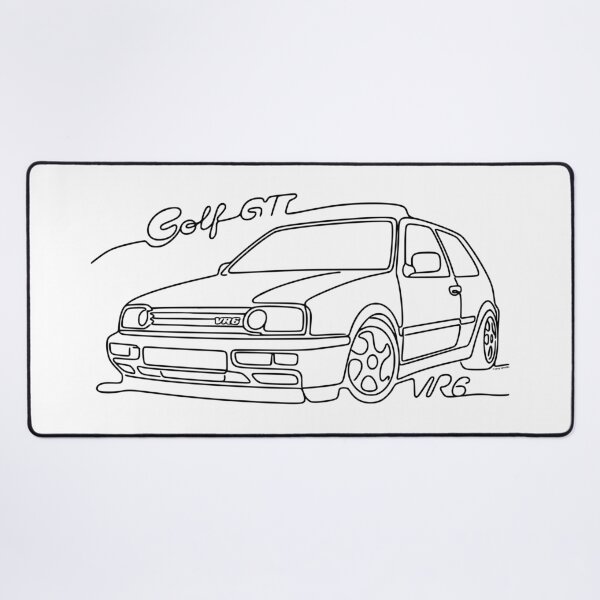 Item preview, Golf GTI VR6 – Line Art Hot Hatch Sketch designed and sold by Automotive Art by Greg.