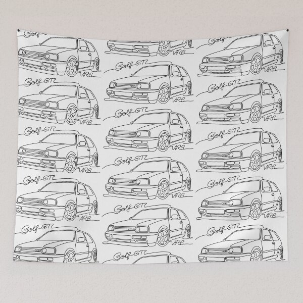 Item preview, Golf GTI VR6 – Line Art Hot Hatch Sketch designed and sold by Automotive Art by Greg.
