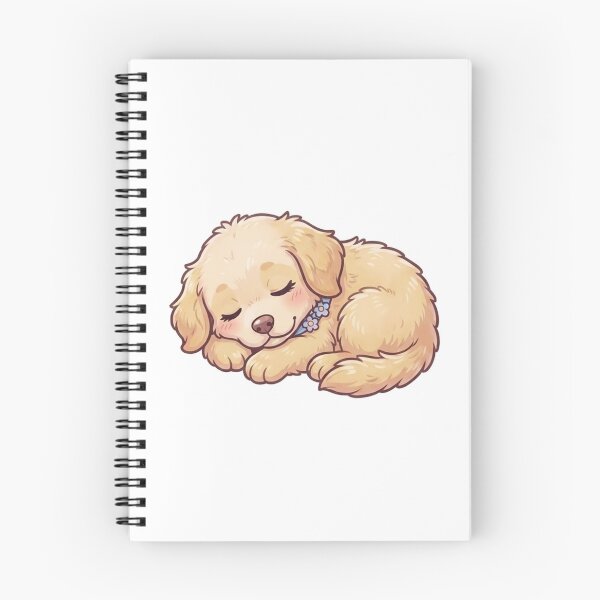 Item preview, Cute Kawaii Sleeping Golden Puppy Sticker | Anime Style Fluffy Dog Art | Laptop Sticker | Gift for Dog Lovers designed and sold by Chipkooo.