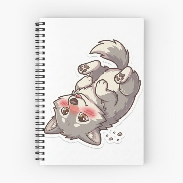 Item preview, Cute Kawaii Playful Wolf Pup Sticker | Anime Style Husky Puppy Art | Laptop Sticker | Gift for Animal Lovers designed and sold by Chipkooo.