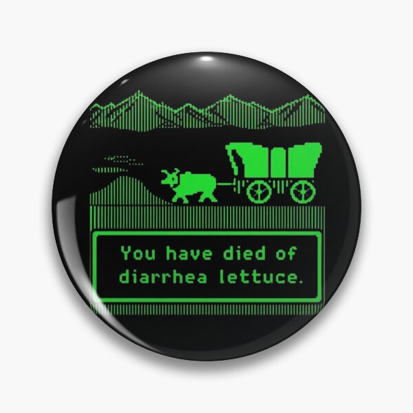 Item preview, You Have Died of Diarrhea Lettuce Retro Game Tribute designed and sold by RahniNM.