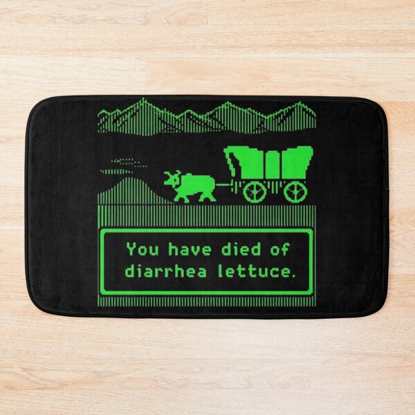 Item preview, You Have Died of Diarrhea Lettuce Retro Game Tribute designed and sold by RahniNM.