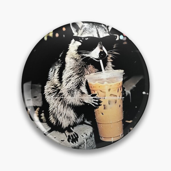 Item preview, Coffee Raccoon Drinking iced Coffee Funny designed and sold by goombi-creative.