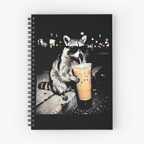 Item preview, Coffee Raccoon Drinking iced Coffee Funny designed and sold by goombi-creative.