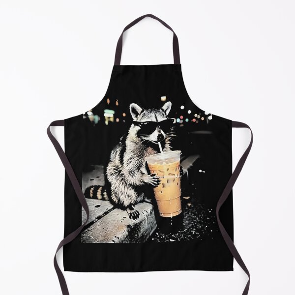 Item preview, Coffee Raccoon Drinking iced Coffee Funny designed and sold by goombi-creative.