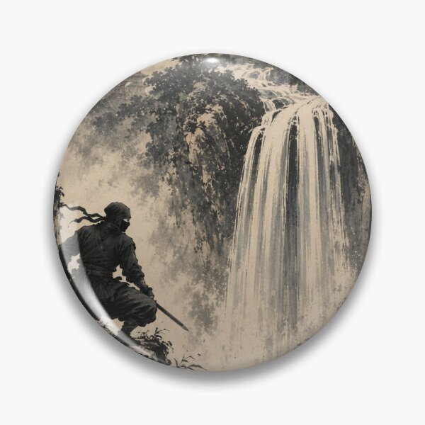 Item preview, Lone Ninja Before the Waterfall designed and sold by Silent Japan Studio.