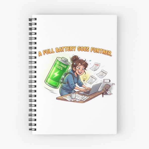 Item preview, Full Battery goes further Rest is productive Mental Health Positive Productivity Quote Inspirational Motivation restore designed and sold by MoqunaDesign.