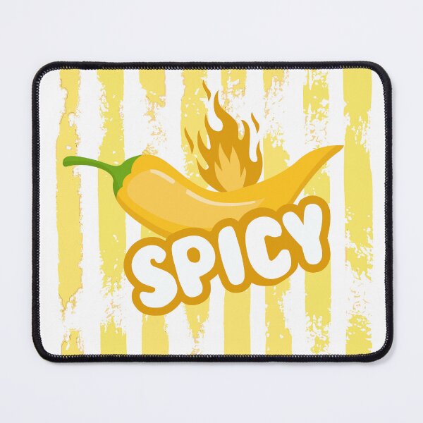 Item preview, Yellow SPICY Hot Banana Pepper with Distressed Stripes Background designed and sold by JaymeOctober.