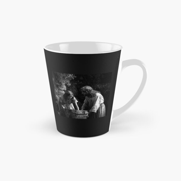 Item preview, Jesus and the Samaritan Woman at the Well | Biblical Christian Art | Black and White Faith Illustration designed and sold by inkoutninja.