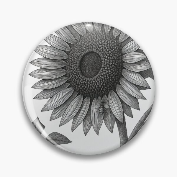Item preview, Sunflower and Friend in Gray designed and sold by The Insect Library.