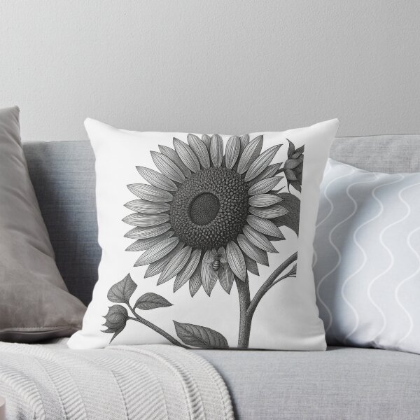Item preview, Sunflower and Friend in Gray designed and sold by The Insect Library.