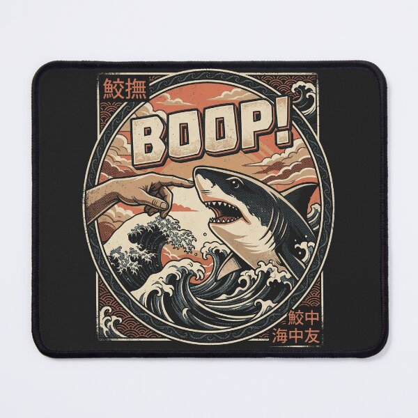 Item preview, Retro Japanese Waves Boop Shark designed and sold by legendaryskins.