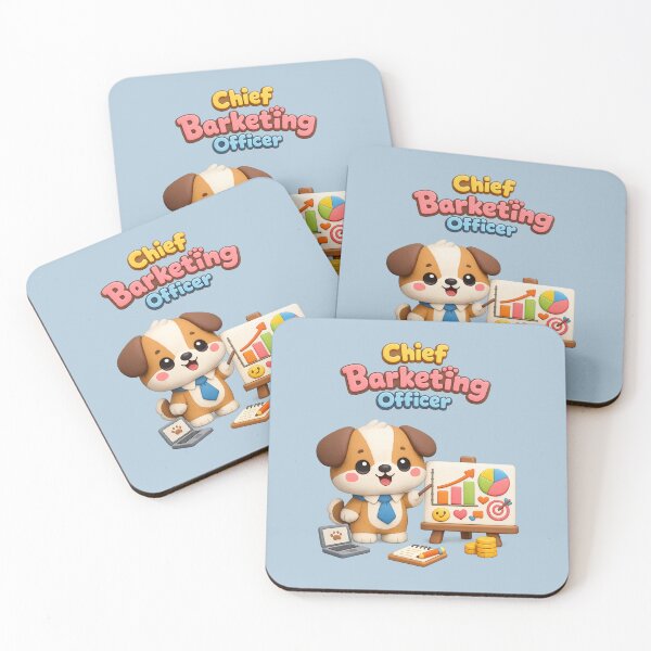 Item preview, Chief Barketing (Marketing) Officer Cute Dog | Kawaii 3D Puppy Business Cartoon designed and sold by Moons Studio.