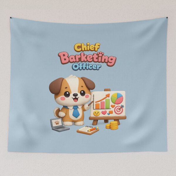 Item preview, Chief Barketing (Marketing) Officer Cute Dog | Kawaii 3D Puppy Business Cartoon designed and sold by Moons Studio.