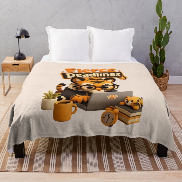 Item preview, Fierce Deadlines | Cute Tiger Laptop Art designed and sold by Moons Studio.