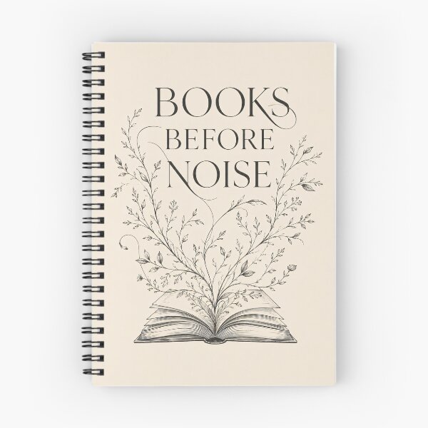Item preview, Books Before Noise Literary Quote Print designed and sold by SoftSpaceDesign.