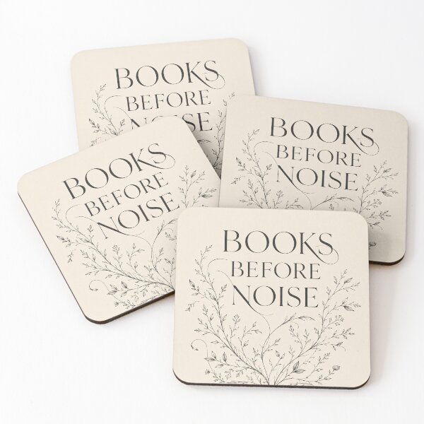 Item preview, Books Before Noise Literary Quote Print designed and sold by SoftSpaceDesign.
