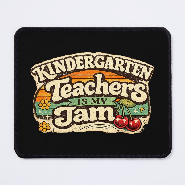 Item preview, Retro Kindergarten Teachers Is My Jam Groovy Vintage Teacher Sticker designed and sold by FestivityFinds.