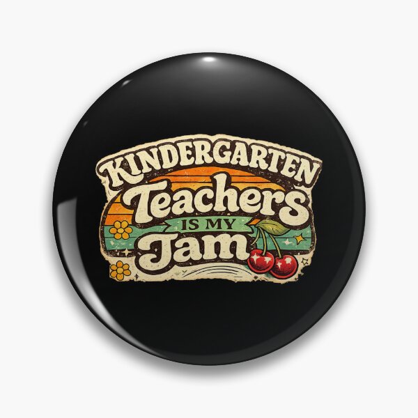 Item preview, Retro Kindergarten Teachers Is My Jam Groovy Vintage Teacher Sticker designed and sold by FestivityFinds.