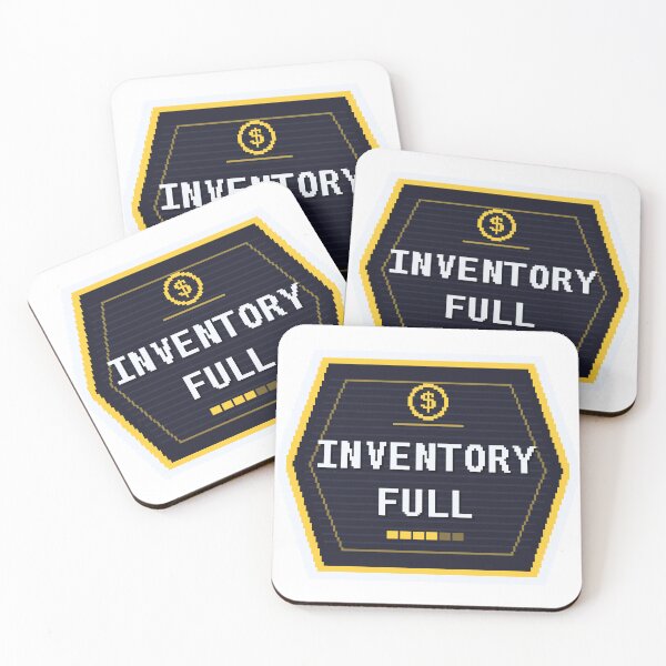 Item preview, Inventory Full — Funny RPG Gamer Sticker designed and sold by One More Run.