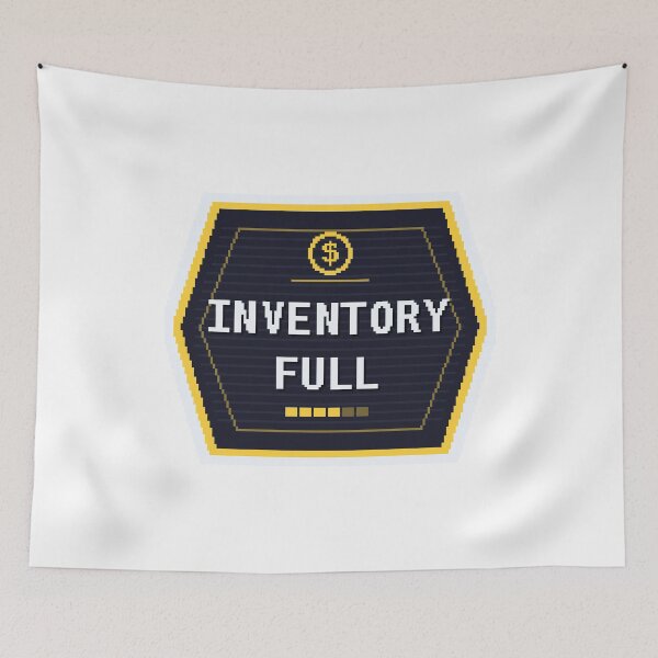 Item preview, Inventory Full — Funny RPG Gamer Sticker designed and sold by One More Run.