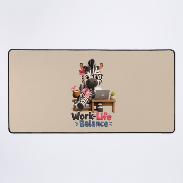 Item preview, Cute Zebra Work Life Balance | Funny Striped Laptop Animal 3D designed and sold by Moons Studio.