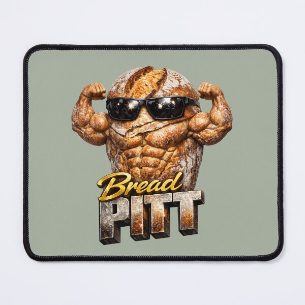 Item preview, Bread Pitt Funny Bread Pun | Funny Bakery meme illustration designed and sold by Moons Studio.