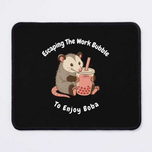 Item preview, Escaping The Work Bubble T Enjoy Boba | Cute Opossum T-Shirt designed and sold by HOUSE OF VMH.