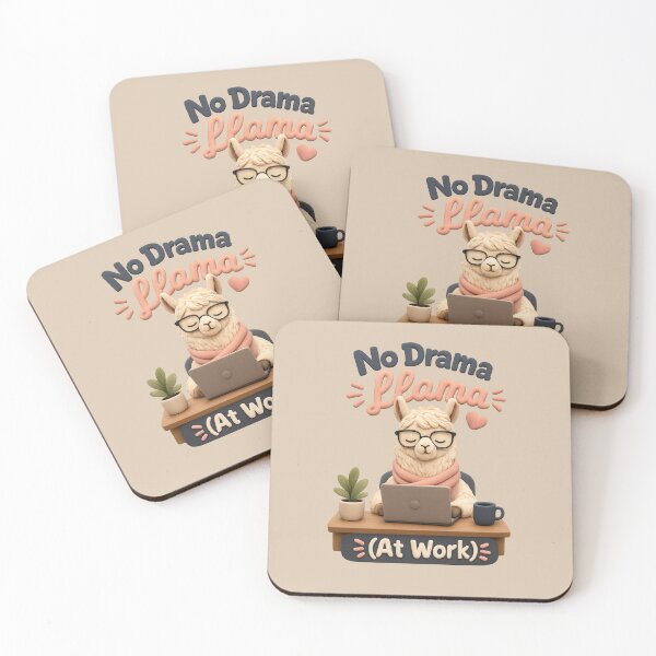 Item preview, No Drama Llama At Work | Cute 3D Office Animal designed and sold by Moons Studio.